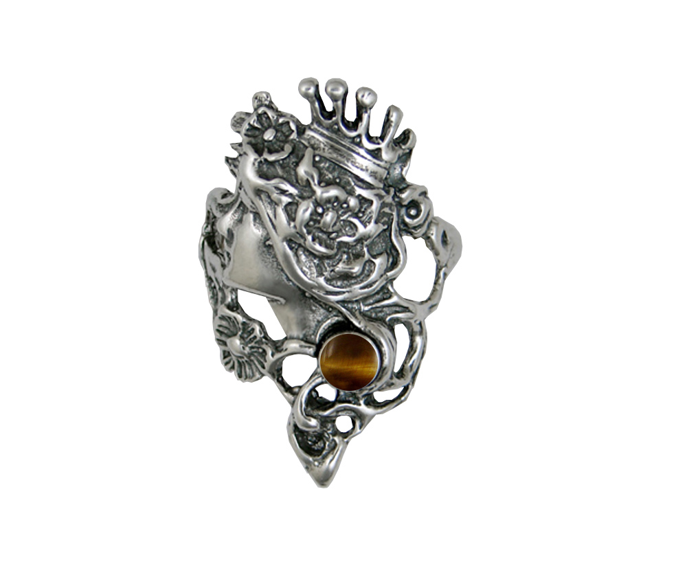 Sterling Silver Fairy Queen Ring With Tiger Eye Size 9 Sterling Silver Fairy Queen Ring With Tiger Eye Size 9